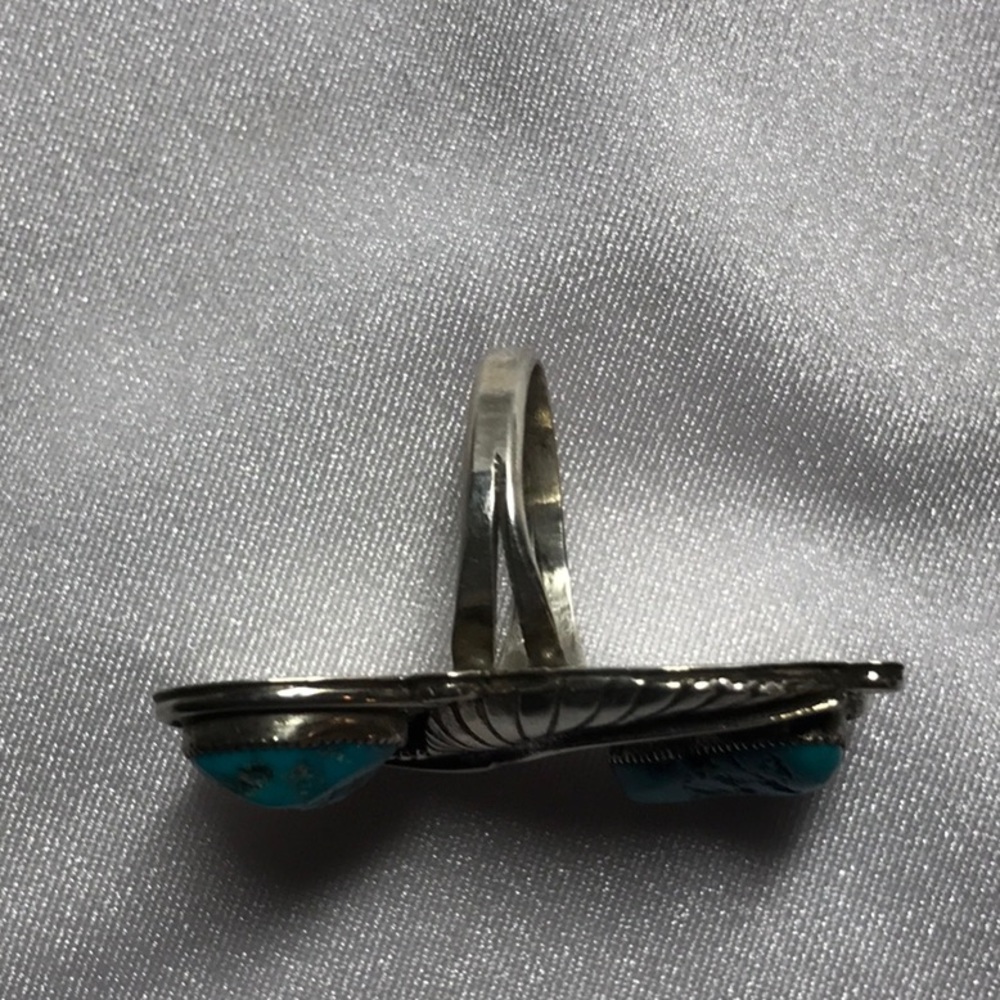 Custom Sterling Silver Turquoise Ring - image 6